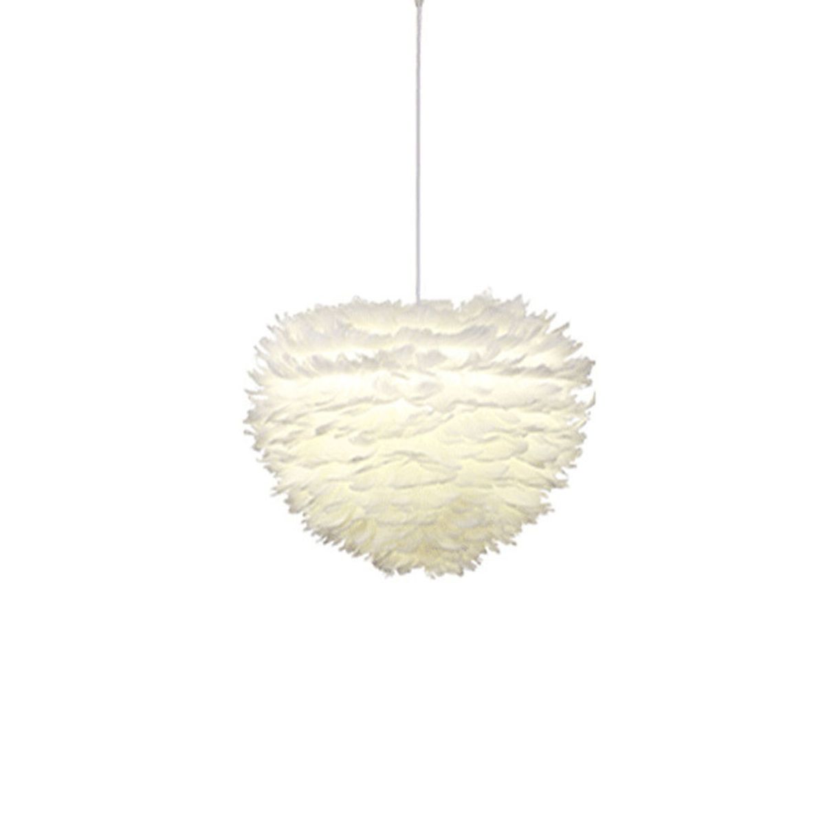 HOME NEAT - Lámpara colgante de techo pluma iluminación 30cm E27 blanco