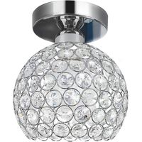 Home-neat moderna lámpara de techo cristal con sombra hierro ø15cm