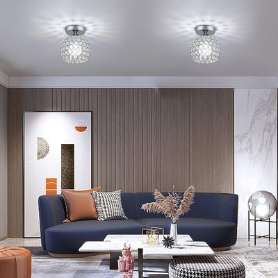 Imagen 2 del producto Home-neat moderna lámpara de techo cristal con sombra hierro ø15cm