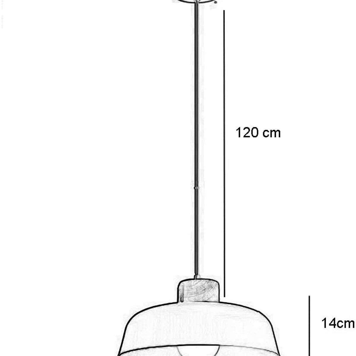 HOME NEAT - Lámpara de colgante de metal madera redonda moderna nórdica e27.
