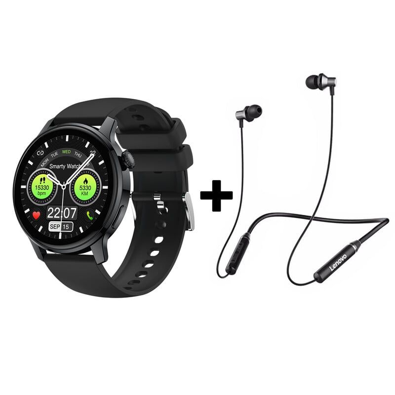 LENOVO - Audífonos Bluetooth Lenovo HE05 y Reloj Inteligente Smart Watch S46