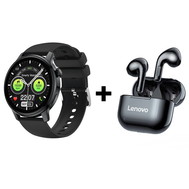 LENOVO - Audífonos Bluetooth Lenovo LP40 y Reloj Inteligente Smart Watch S46