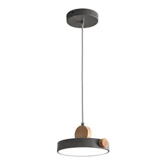 HOME NEAT - Nórdica led lámpara de colgante moderno madera 3 colores gris
