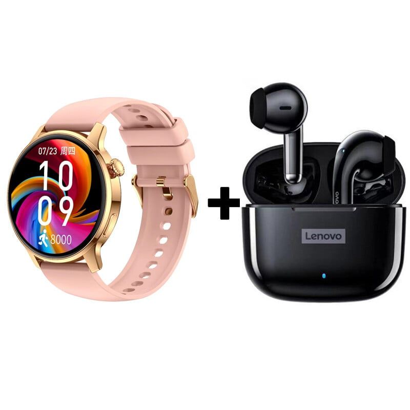 LENOVO - Audífonos Bluetooth Lenovo LP40 PRO y Reloj Inteligente S46