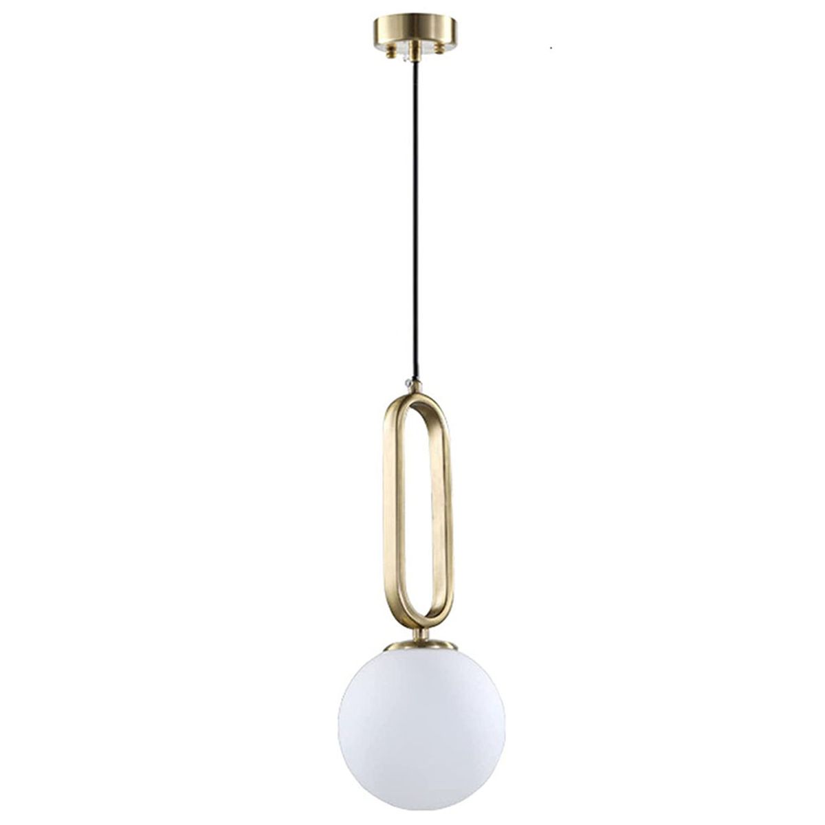 HOME NEAT - Lámpara colgante de bola de cristal moderna luz de techo interior oro