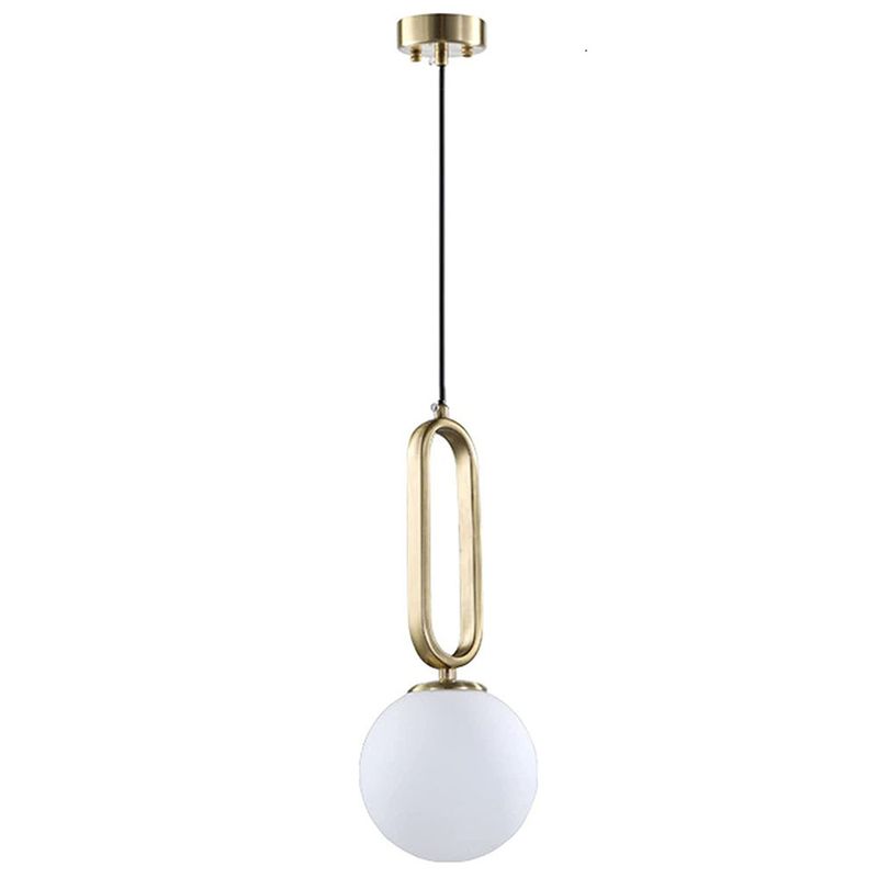 HOME NEAT - Lámpara colgante de bola de cristal moderna luz de techo interior oro