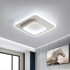 HOME NEAT - Lámpara de techo LED acrílica cuadrada 24cm - Negro.