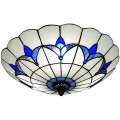 HOME NEAT - Tiffany lámpara de techo candelabros vidrieras 30cm - Transparent
