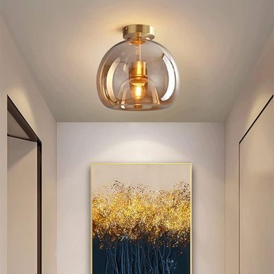 Imagen 2 del producto Lámpara de Techo de vidrio E27 de 25CM - ámbar