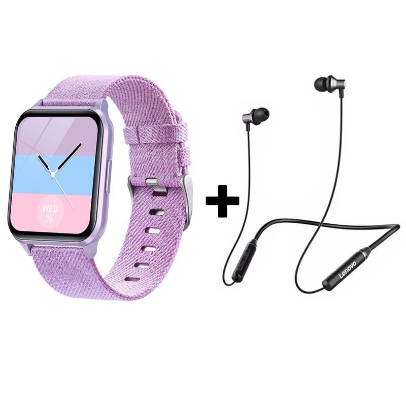 LENOVO - Audífonos Bluetooth Lenovo HE05 y Reloj Inteligente Smart Watch Y79