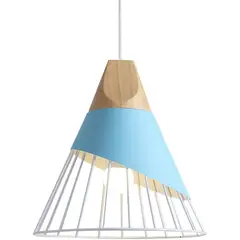 HOME NEAT - Lámparas de techo led moderna colgante de luz nórdica metal e27 azul.
