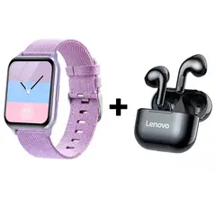 LENOVO - Audífonos Bluetooth LP40 y Reloj Inteligente Smart Watch Y79