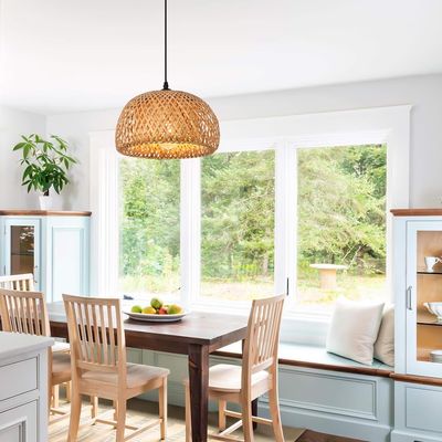 Imagen 2 del producto Lámpara Colgante de Techo de Bambú Vintage E27 Ø30cmx 18 cm