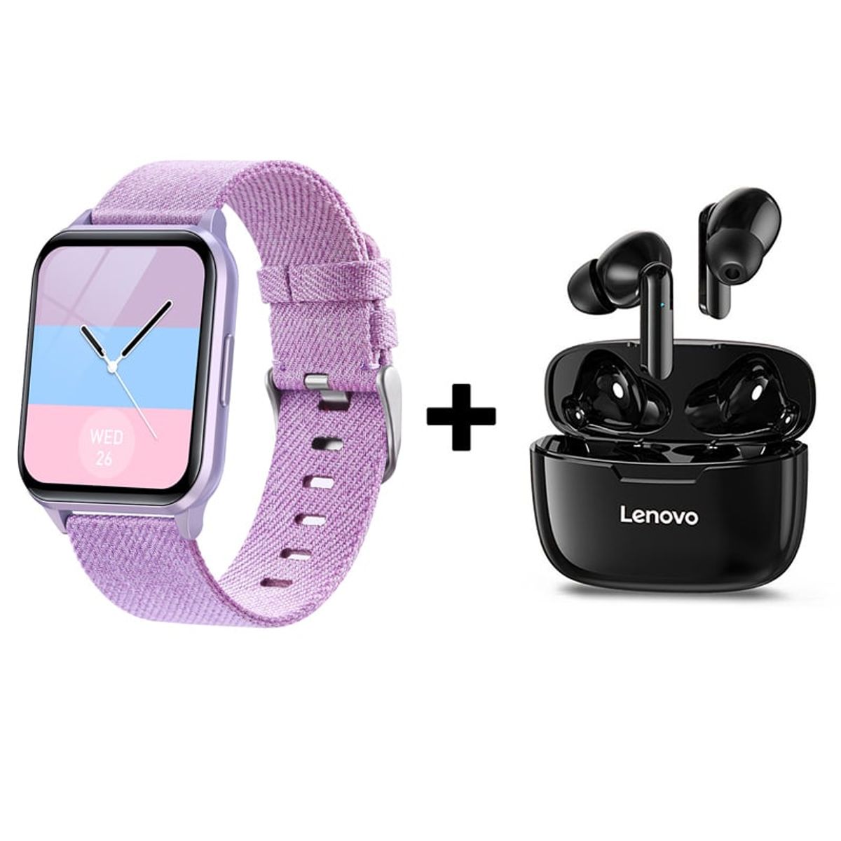 LENOVO - Audífonos Bluetooth Lenovo XT90 y Reloj Inteligente Smart Watch Y79