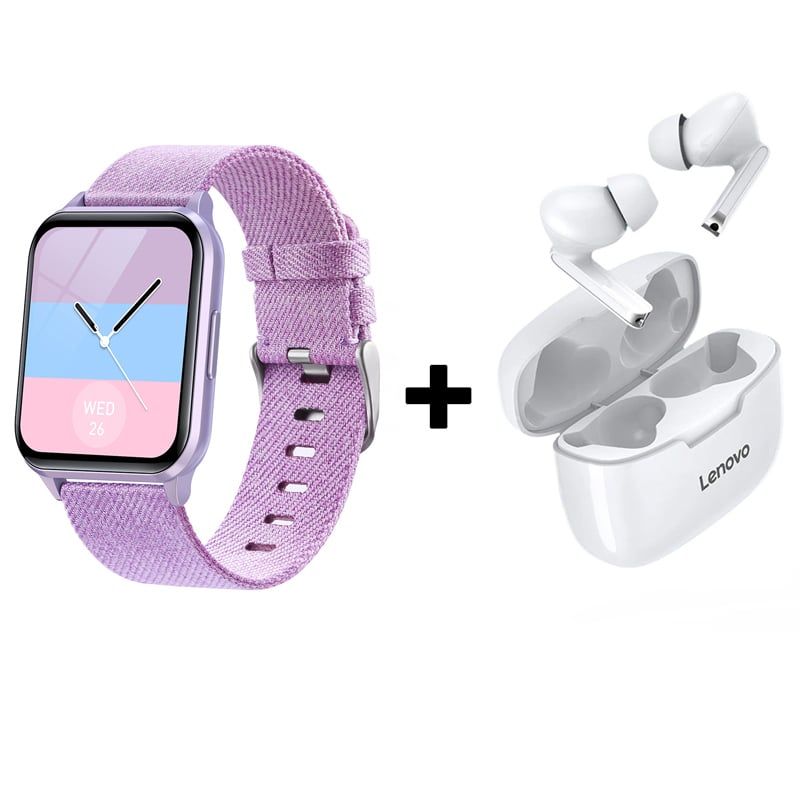 LENOVO - Audífonos Bluetooth Lenovo XT90 y Reloj Inteligente Smart Watch Y79