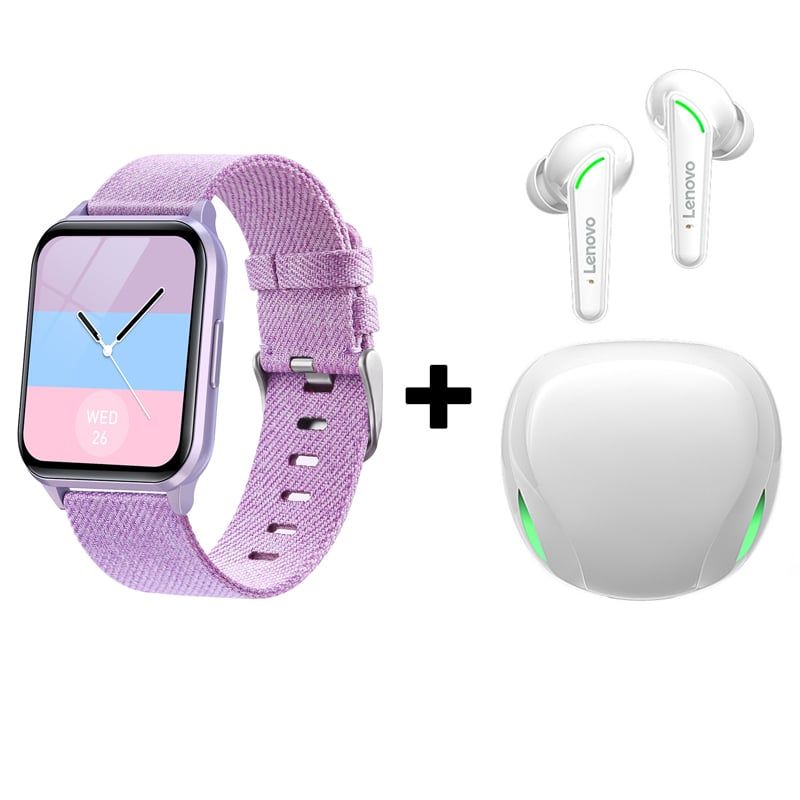 LENOVO - Audífonos Bluetooth Lenovo XT92 y Reloj Inteligente Smart Watch Y79