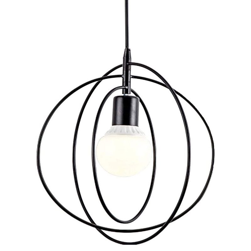 HOME NEAT - Lámpara colgante de techo industrial vintage retro E27 luz Negro