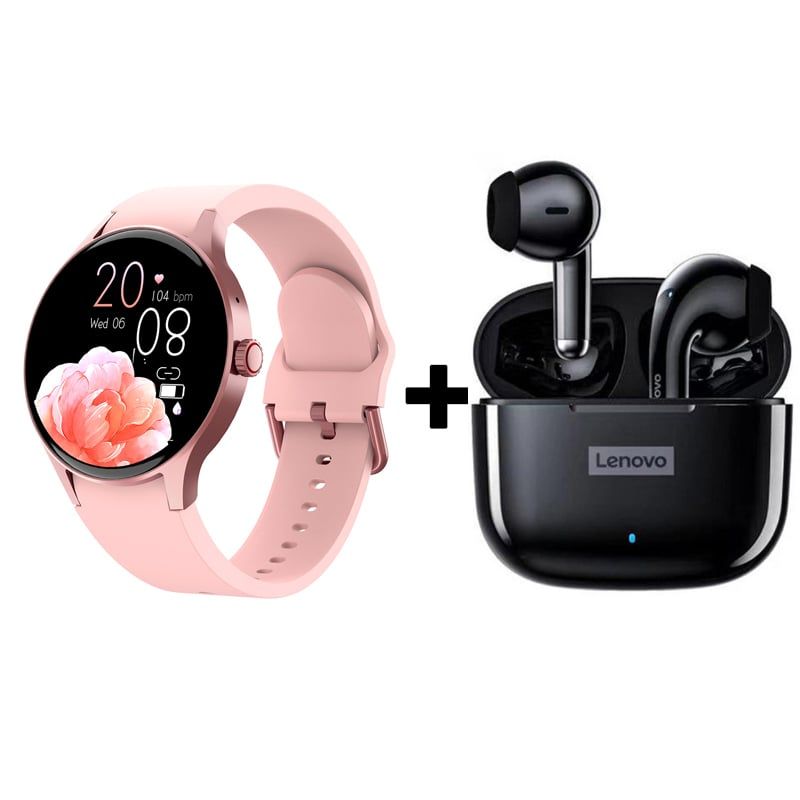 LENOVO - Audífonos Bluetooth Lenovo LP40 PRO y Reloj Inteligente Y80
