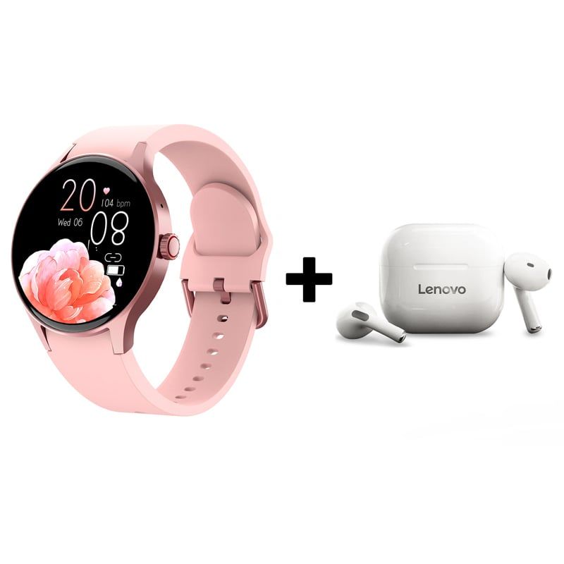 LENOVO - Audífonos Bluetooth Lenovo LP40 y Reloj Inteligente Smart Watch Y80