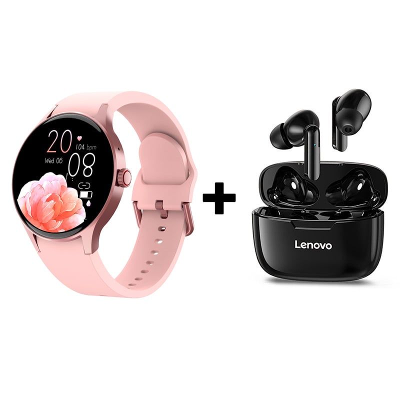 LENOVO - Audífonos Bluetooth Lenovo XT90 y Reloj Inteligente Smart Watch Y80