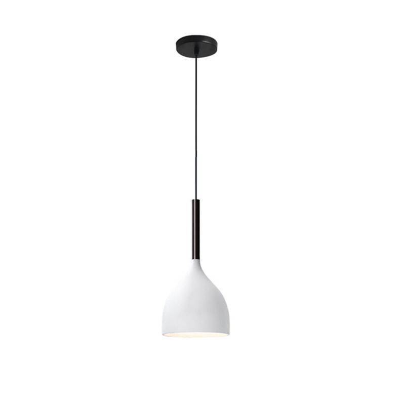 HOME NEAT - 2 Unidades lámpara colgante de techo moderno madera metal - Blanco