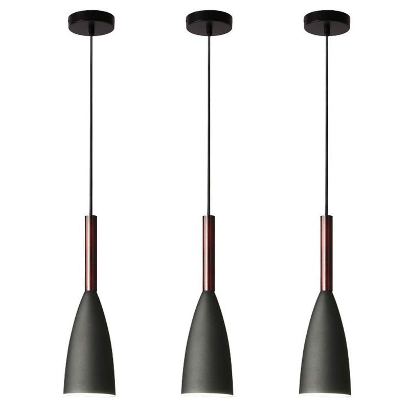 HOME NEAT - Lámpara de techo industrial vintage 3 luces E27 Negro