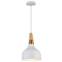 Lámpara de colgante nórdica metal luz de techo e27 ø15cm blanco