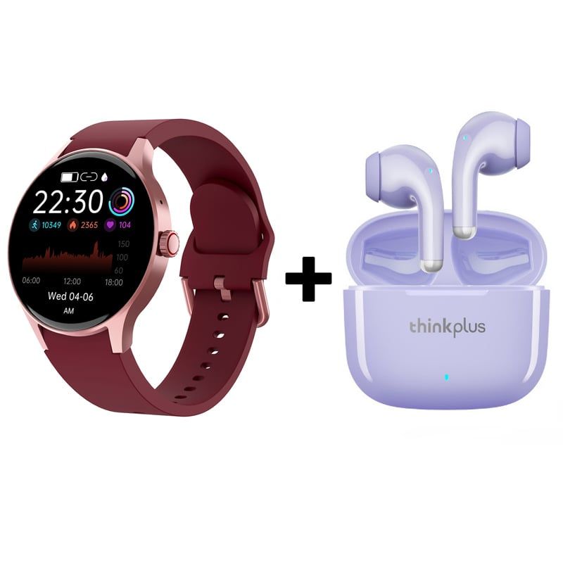 LENOVO - Audífonos Bluetooth Lenovo LP40 PRO y Reloj Inteligente Y80