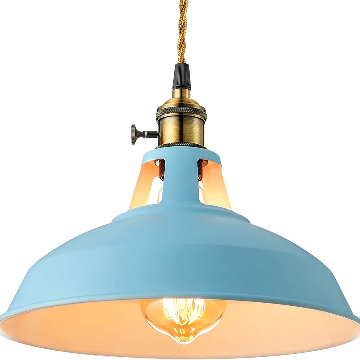 HOME NEAT - Lámpara de colgante industrial vintage e27 luz de techo ø27cm Azul