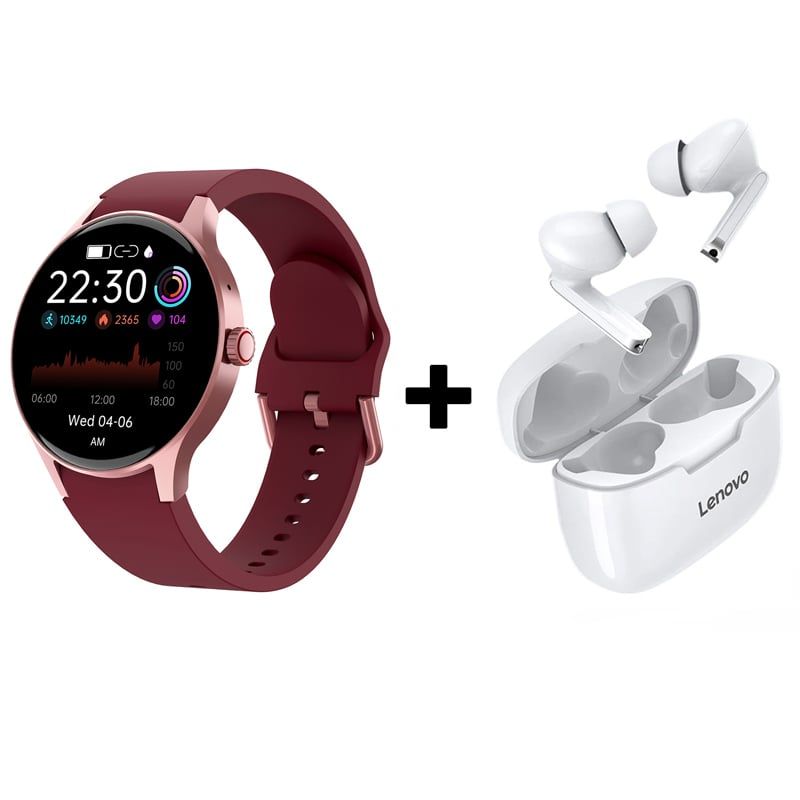 LENOVO - Audífonos Bluetooth Lenovo XT90 y Reloj Inteligente Smart Watch Y80