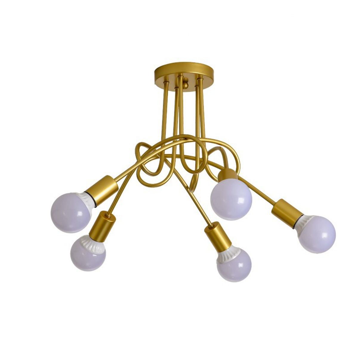 HOME NEAT - Home-neat lamparas de techo vintage diy de 5 lámparas color oro