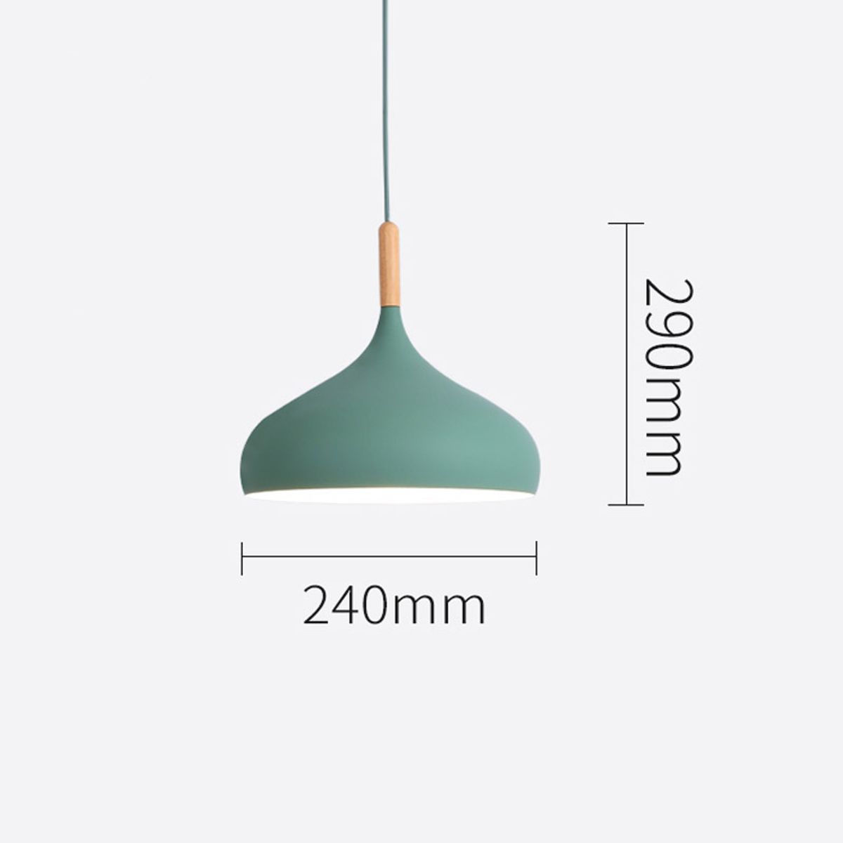 HOME NEAT - Lámpara de techo moderna colgante de luz e27 aluminio dia 24cm gris