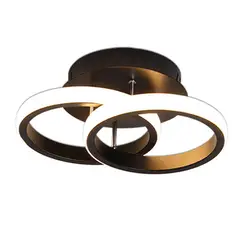 HOME NEAT - Lámparas de techo led acrílica moderno 18w 3 colores negro