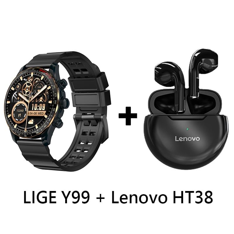 LENOVO - Audífonos Bluetooth Lenovo HT38 y Reloj Inteligente Smart Watch Y99