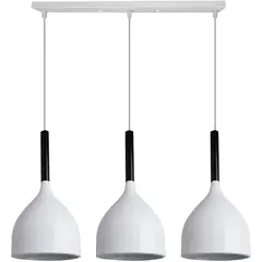 HOME NEAT - Lámpara colgante de techo Nórdica Moderna 3 Luces ø17cm E27 - Blanco