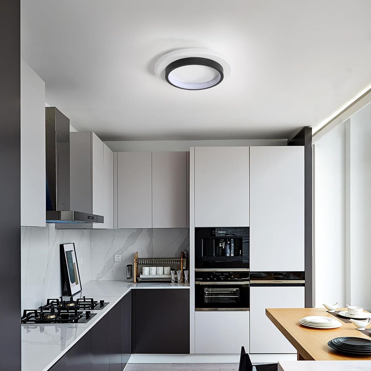 HOME NEAT - Lámparas de techo led acrílica forma de redonda 20w 3 colores ø24cm