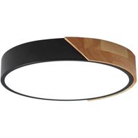 LED Lámpara de Techo Moderna Ø30cm Redondo 3 Colores -Negro