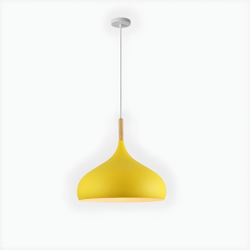 HOME NEAT - Lámpara de techo moderna E27 aluminio ø24cm - Amarillo.