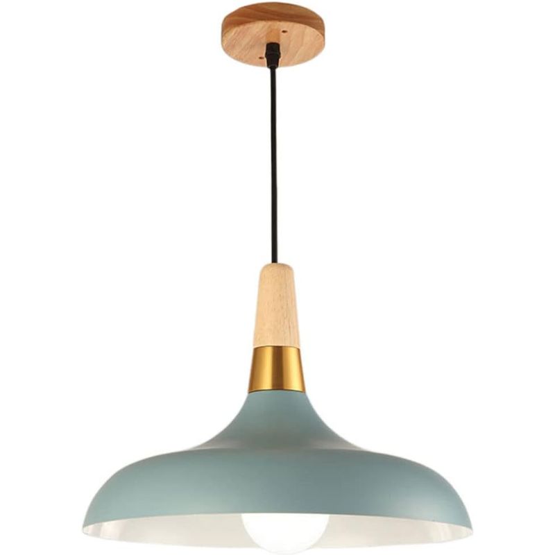 HOME NEAT - Lámpara colgante moderna E27 ø35cm Azul