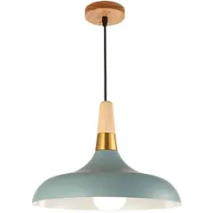 HOME NEAT - Lámpara colgante moderna E27 ø35cm Azul