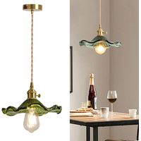 Lámpara Colgante de Vidrio Vintage 22cm - Verde