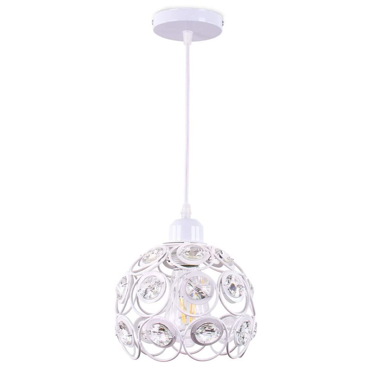HOME NEAT - Moderno lámpara de colgante de cristal e27 iluminación ø20cm blanco