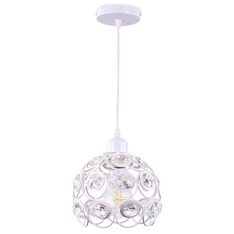 HOME NEAT - Moderno lámpara de colgante de cristal e27 iluminación ø20cm blanco
