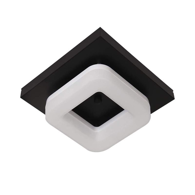 HOME NEAT - Lámpara de techo LED cuadrada de hierro 12W Moderna Blanco frío