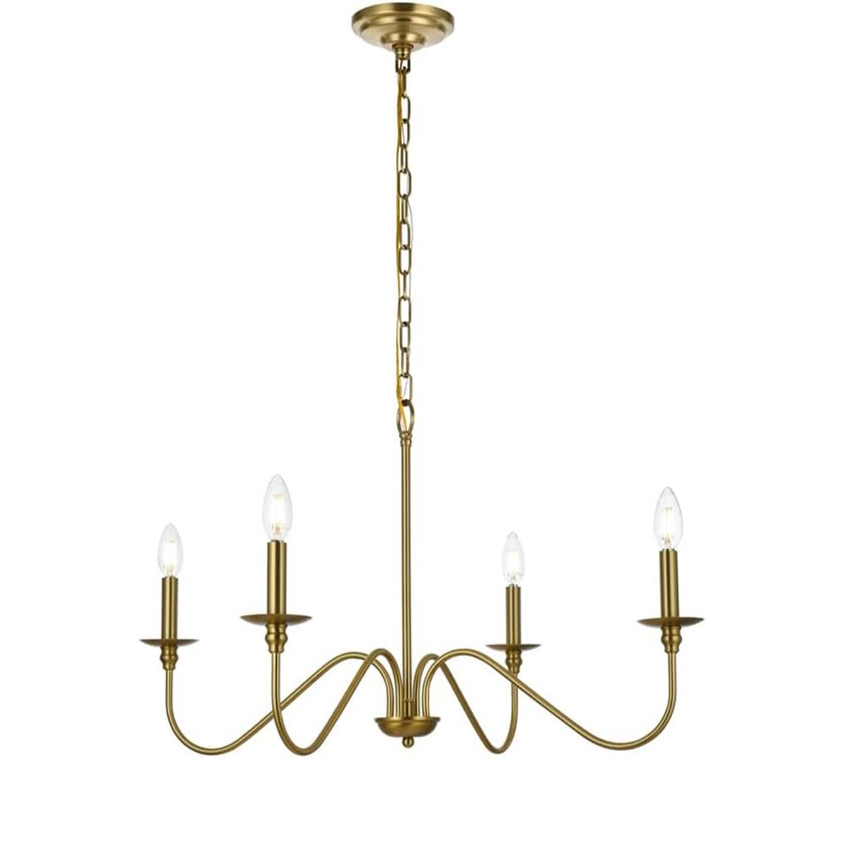 HOME NEAT - Lámparas de araña vintage 4 luces lámpara de techo Cobre