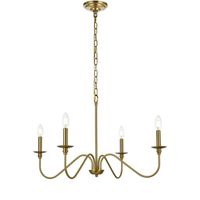 Lámparas de araña vintage 4 luces lámpara de techo Cobre