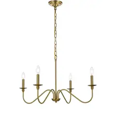 HOME NEAT - Lámparas de araña vintage 4 luces lámpara de techo Cobre