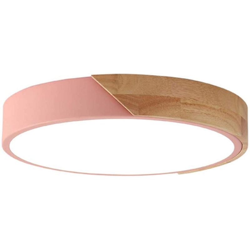 HOME NEAT - LED Lámpara de Techo Moderna Ø23cm Redondo 3 Colores Rosa