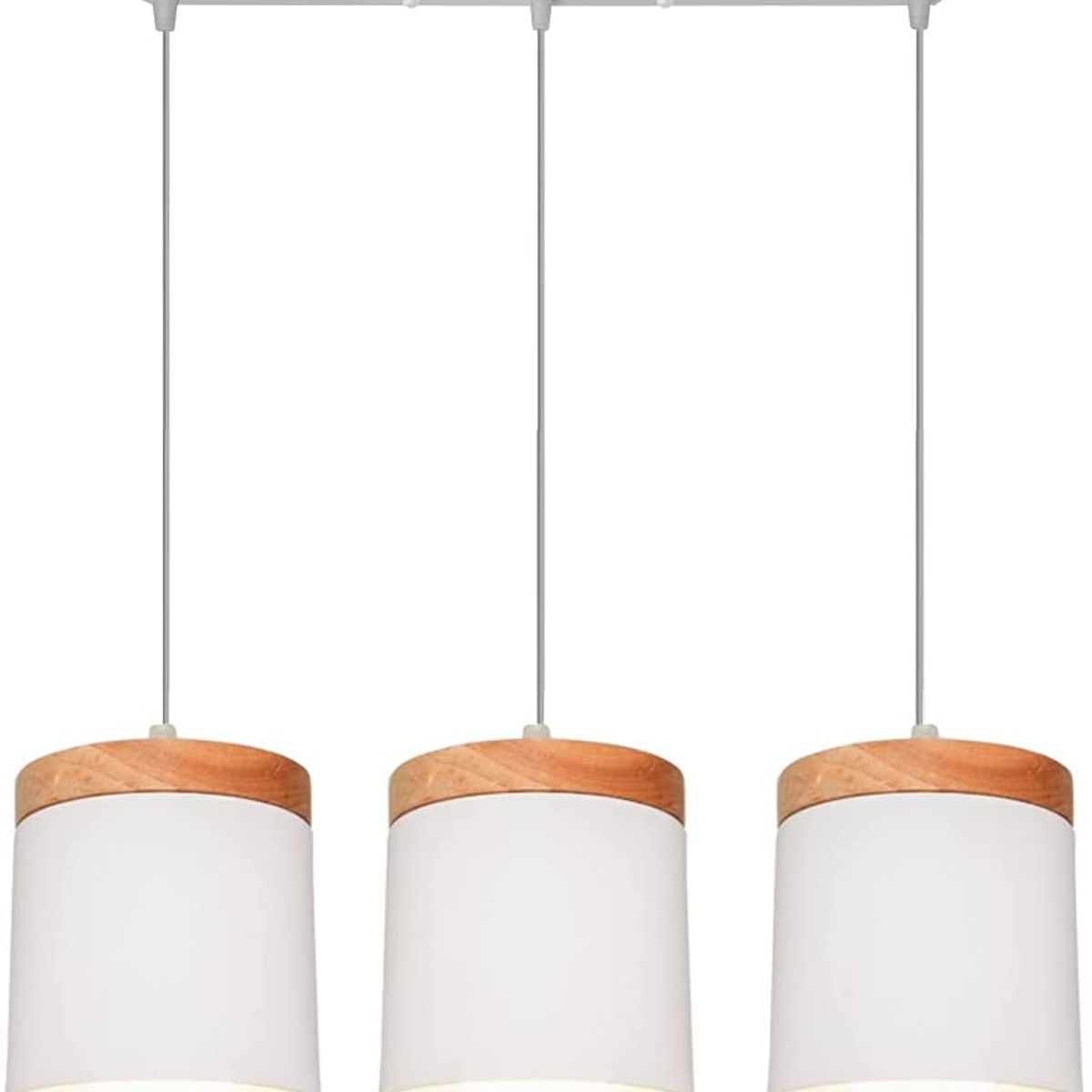 HOME NEAT - Lámpara colgante de techo 3 luces Moderno Nórdica E27 - Blanco