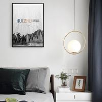 Lámpara colgante de techo de Bola de Vidrio E27 - Circular